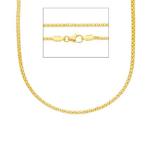 Load image into Gallery viewer, 18K YELLOW GOLD CHAIN LITTLE BASKET ROUND LINK POPCORN 2 MM WIDTH 15.75 IN
