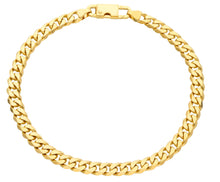 Load image into Gallery viewer, MASSIVE 18K GOLD BRACELET GOURMETTE CUBAN CURB FLAT 5.5 MM LINK, 21cm 8.3&quot; ITALY.
