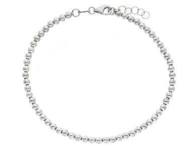 18k white gold 3mm balls bracelet, 18cm, 7.1