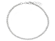 18k white gold 3mm balls bracelet, 18cm, 7.1