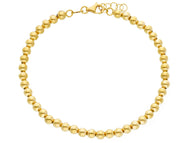 18k yellow gold 4mm balls bracelet, 18cm, 7.1