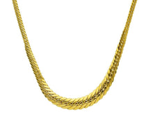Load image into Gallery viewer, 18K YELLOW GOLD GRADUATED 3-6mm HOLLOW ROUNDED NECKLACE, CUBAN CURB 20 INCHES
