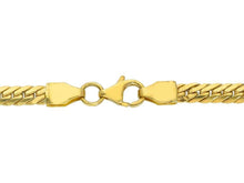 Load image into Gallery viewer, 18K YELLOW GOLD GRADUATED 4-8mm HOLLOW ROUNDED NECKLACE, CUBAN CURB 18 INCHES
