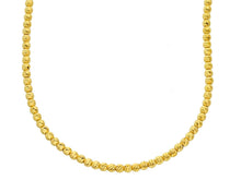 Load image into Gallery viewer, 18K YELLOW GOLD CHAIN FINELY WORKED SPHERES 2.5 MM DIAMOND CUT BALLS, 20&quot;, 50 CM.
