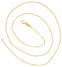 Load image into Gallery viewer, 18K YELLOW GOLD CHAIN 1.0 MM ROLO ROUND CIRCLE LINK, 17.7 INCHES, MADE IN ITALY
