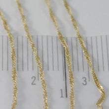 Load image into Gallery viewer, 18K YELLOW GOLD MINI SINGAPORE BRAID ROPE CHAIN 18 INCHES, 1 MM, MADE IN ITALY.
