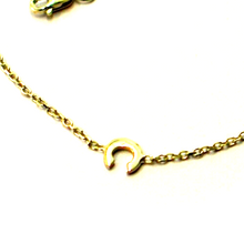 Load image into Gallery viewer, 18k yellow gold rolo thin bracelet with central small 5mm letter initial C.
