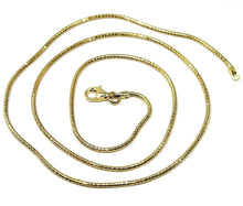 Load image into Gallery viewer, SOLID 18K YELLOW GOLD CHAIN ROUND BOX SNAKE 1.5 mm, BRIGHT, 40cm, 16&quot; inches
