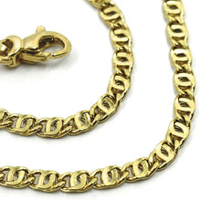 Load image into Gallery viewer, 18K YELLOW GOLD CHAIN WAVY TIGER EYE LINKS 2.8mm, 0.11&quot; LENGTH 45cm, 17.7&quot;
