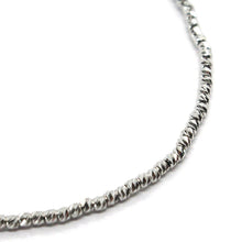 Load image into Gallery viewer, 18k white gold bracelet with finely worked spheres, 1.5 mm diamond cut balls.
