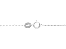 Charger l&#39;image dans la galerie, 18k white gold bracelet, cable oval chain alternate white small pearls 4-4.5mm.

