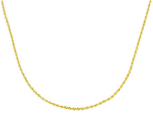 Load image into Gallery viewer, SOLID 18K YELLOW GOLD CHAIN SMALL 1mm ROPE BRAIDED, 40cm 16&quot;, MADE IN ITALY
