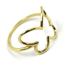 Load image into Gallery viewer, SOLID 18K YELLOW GOLD BUTTERFLY TUBE RING, SMOOTH
