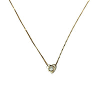 Load image into Gallery viewer, 18K YELLOW GOLD ORSINI NECKLACE WITH MINI HEART AND DIAMOND 0.04 MADE IN ITALY.
