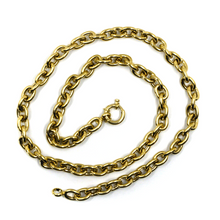 Load image into Gallery viewer, 18K YELLOW GOLD CHAIN NECKLACE 17.7&quot;, ROUND CIRCLE ROLO BIG OVAL LINKS 8.5x6.5mm.
