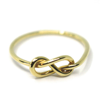 18K YELLOW GOLD INFINITE CENTRAL RING, INFINITY, SMOOTH, BRIGHT, KNOT DIAM. 5mm.
