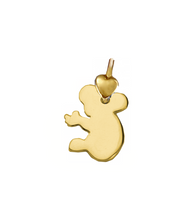 Load image into Gallery viewer, SOLID 9K YELLOW GOLD SMALL 12mm PENDANT FLAT KOALA MADE IN ITALY BY DODO MARIANI.
