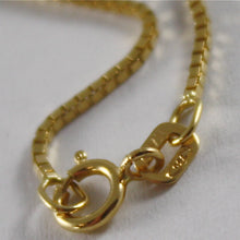 Load image into Gallery viewer, 18K YELLOW GOLD CHAIN 1mm VENETIAN SQUARE LINK 40cm, 15.75&quot;, MADE IN ITALY.
