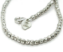Load image into Gallery viewer, 18k white gold chain finely worked spheres 2.5 mm diamond cut balls, 18&quot;, 45 cm
