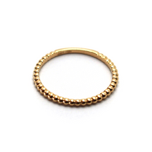 Load image into Gallery viewer, SOLID 18K ROSE GOLD RING, SMALL THIN 1mm SPHERES BALLS ROW, SMOOTH BRIGHT.
