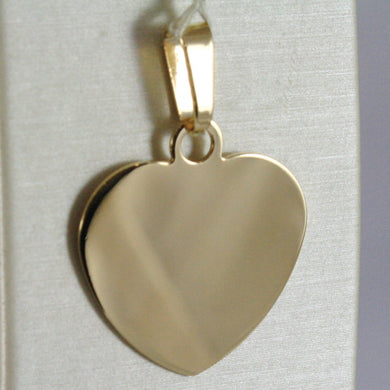 18K YELLOW GOLD HEART, PHOTO & TEXT ENGRAVED PERSONALIZED PENDANT 22 MM, MEDAL.