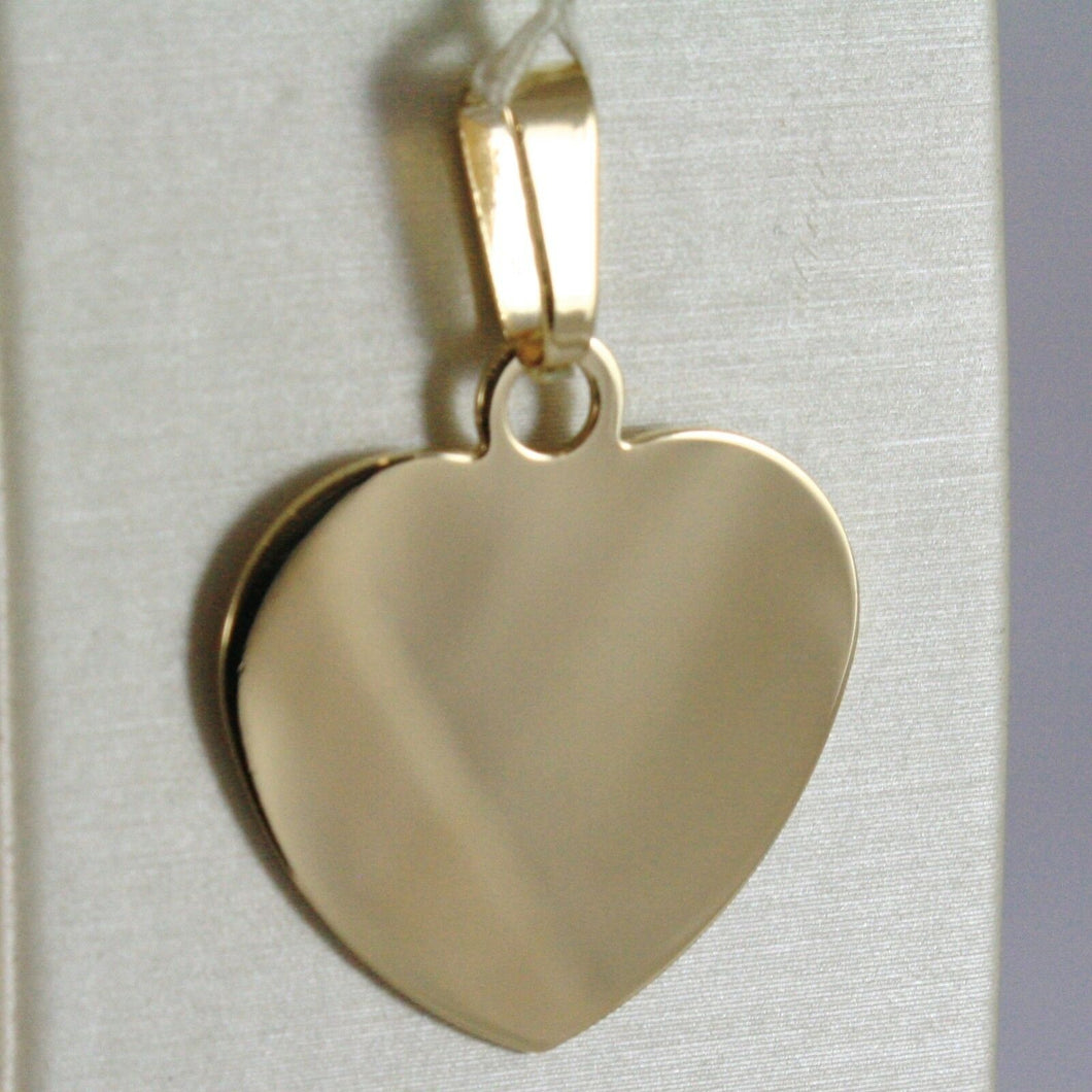 18K YELLOW GOLD HEART, PHOTO & TEXT ENGRAVED PERSONALIZED PENDANT 22 MM, MEDAL