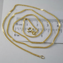Load image into Gallery viewer, SOLID 18K YELLOW GOLD CHAIN NECKLACE 1.1 MM EAR LINK, 19.69 INCHES MADE IN ITALY.
