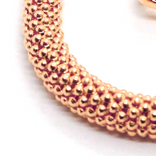 Load image into Gallery viewer, 18k rose gold basket rounded big 5mm tubular basket popcorn chain necklace 20&quot;.
