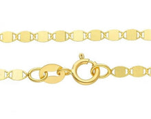 Cargar imagen en el visor de la galería, 18K YELLOW GOLD CHAIN, SMALL 1.8mm FLAT POLISHED OVALS, 15.7&quot;, MADE IN ITALY.
