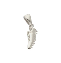 Load image into Gallery viewer, 18K WHITE GOLD SMALL 10mm SOCCER SHOE PENDANT, MADE IN ITALY.
