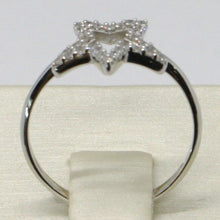 Load image into Gallery viewer, 18k white gold star central zirconia ring, bright, luminous, band.
