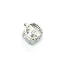 Load image into Gallery viewer, SOLID 18K WHITE GOLD 7mm ROUND 2.3 carats ZIRCONIA PENDANT, MADE IN ITALY.
