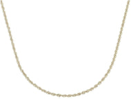 SOLID 18K WHITE GOLD CHAIN NECKLACE 1.5mm ROPE BRAIDED 45cm 18