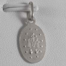Load image into Gallery viewer, SOLID 18K WHITE GOLD MIRACULOUS MEDAL, VIRGIN MARY, MADONNA, 0.79 MADE IN ITALY.
