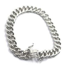 Load image into Gallery viewer, 18K WHITE GOLD SOLID TUBULAR ROUNDED CUBAN CURB 8mm GOURMETTE ROUND BRACELET.
