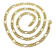 18k gold figaro gourmette chain 4 mm width, 20