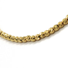 Load image into Gallery viewer, 18K YELLOW GOLD BRACELET, 18 CM, FINELY WORKED SPHERES, 2 MM DIAMOND CUT BALLS
