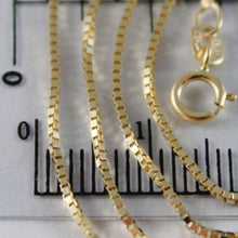 Load image into Gallery viewer, 18K YELLOW GOLD CHAIN 1mm VENETIAN SQUARE LINK 40cm, 15.75&quot;, MADE IN ITALY.
