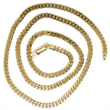 Load image into Gallery viewer, MASSIVE 18K GOLD GOURMETTE CUBAN CURB CHAIN 3.5 MM 24 IN. NECKLACE MADE IN ITALY.
