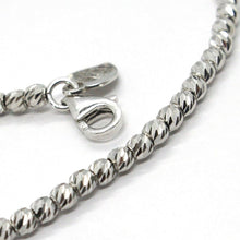 Load image into Gallery viewer, 18k white gold bracelet, 17 cm, finely worked spheres, 2.5 mm diamond cut balls

