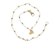 18k white rose gold anklet 9.8