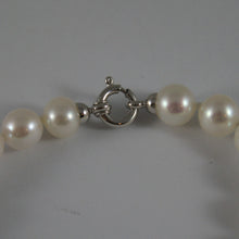 Load image into Gallery viewer, solid 18k white gold bracelet with freshwater white pearl made in Italy  7,48 in
