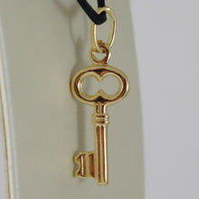 Load image into Gallery viewer, 18K YELLOW GOLD FLAT KEY SMOOTH PENDANT CHARM, LUCKY, SECRET, LOVE MADE IN ITALY
