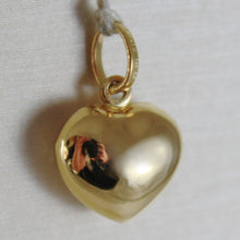 Load image into Gallery viewer, 18K YELLOW GOLD ROUNDED MINI HEART CHARM PENDANT FINELY HAMMERED MADE IN ITALY
