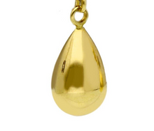 Load image into Gallery viewer, 18k yellow gold pendant 22mm earrings with smooth 12X8mm rounded drops.
