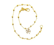 18K YELLOW WHITE GOLD ANKLET 9.8