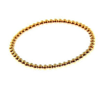 Load image into Gallery viewer, 18k rose gold bracelet, semirigid, elastic, 4 mm smooth balls spheres
