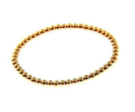 18k rose gold bracelet, semirigid, elastic, 4 mm smooth balls spheres.