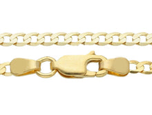 Load image into Gallery viewer, SOLID 9K YELLOW GOLD THIN 2.5mm CUBAN CURB GOURMETTE CHAIN NECKLACE LENGTH 17.7&quot;.
