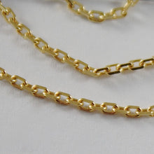 Load image into Gallery viewer, 18K YELLOW GOLD MINI 1.5 MM DIAMOND CUT CABLE CHAIN 15.75 INCHES MADE IN ITALY.
